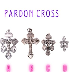 Pardon Cross - Medalla de Perdón - Catholic Gift - Sacramental - Indulgence Crucifix w/ St. Benedict & Miraculous Medals - Pardon Crucifix