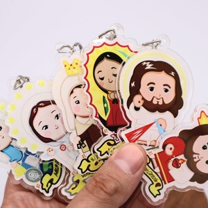 Guadalupe Keychain - Miraculous - Catholic Keychain - Llavero de la Virgen  - For her - Virgin Mary -Sacred Heart - Jesus Christ - Mercy