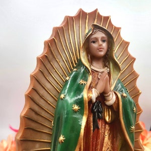 Our Lady of Guadalupe Statue - Statua de la Virgen de Guadalupe - Virgin Mary Statue - Catholic Altar - catholic - Guadalupe - Virgin Mary