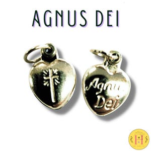 One - RARE Agnus Dei - Sacramental silver Rome Wax - vatican catholic Easter - Relic - reliquia - Catholic relic  - Agnus Dei - silver color