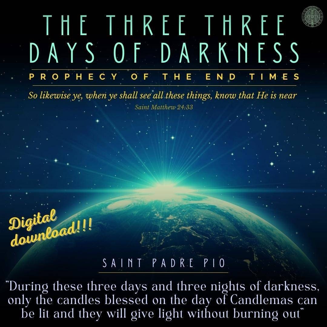 Three Days of Darkness End Times Apocalips Revelation Etsy