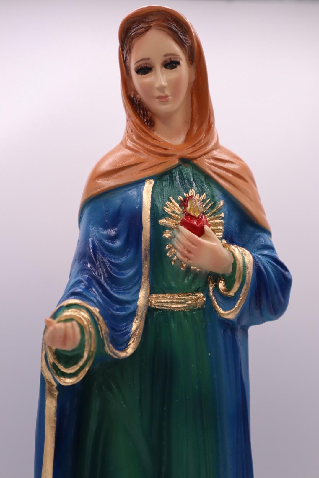 【チョコメルさま】vintage statue ❀ クリアドームと マリアさま Estatua De La Virgen - Llama De Amor - Virgin Mary Statue