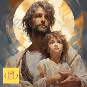 Digital Download - Saint Joseph - San Jose - Baby Jesus - Holy Family - San Jose