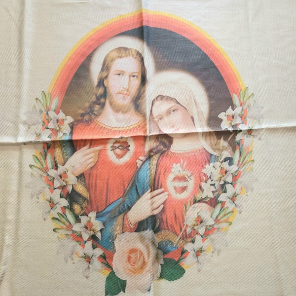 Chalina de la Virgen  - our Lady - manto - Virgin Mary - veil rebozo - mantel - catholic scarf - Imaculate Heart qnd sacred heart - shawl