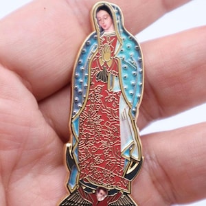 Pins - Virgin Mary - catholic gift -  Catholic Jewelry - Catholic Enamel Pin - Guadalupe - Our Lady - Virgen Maria - Mexico - Catholic - pin