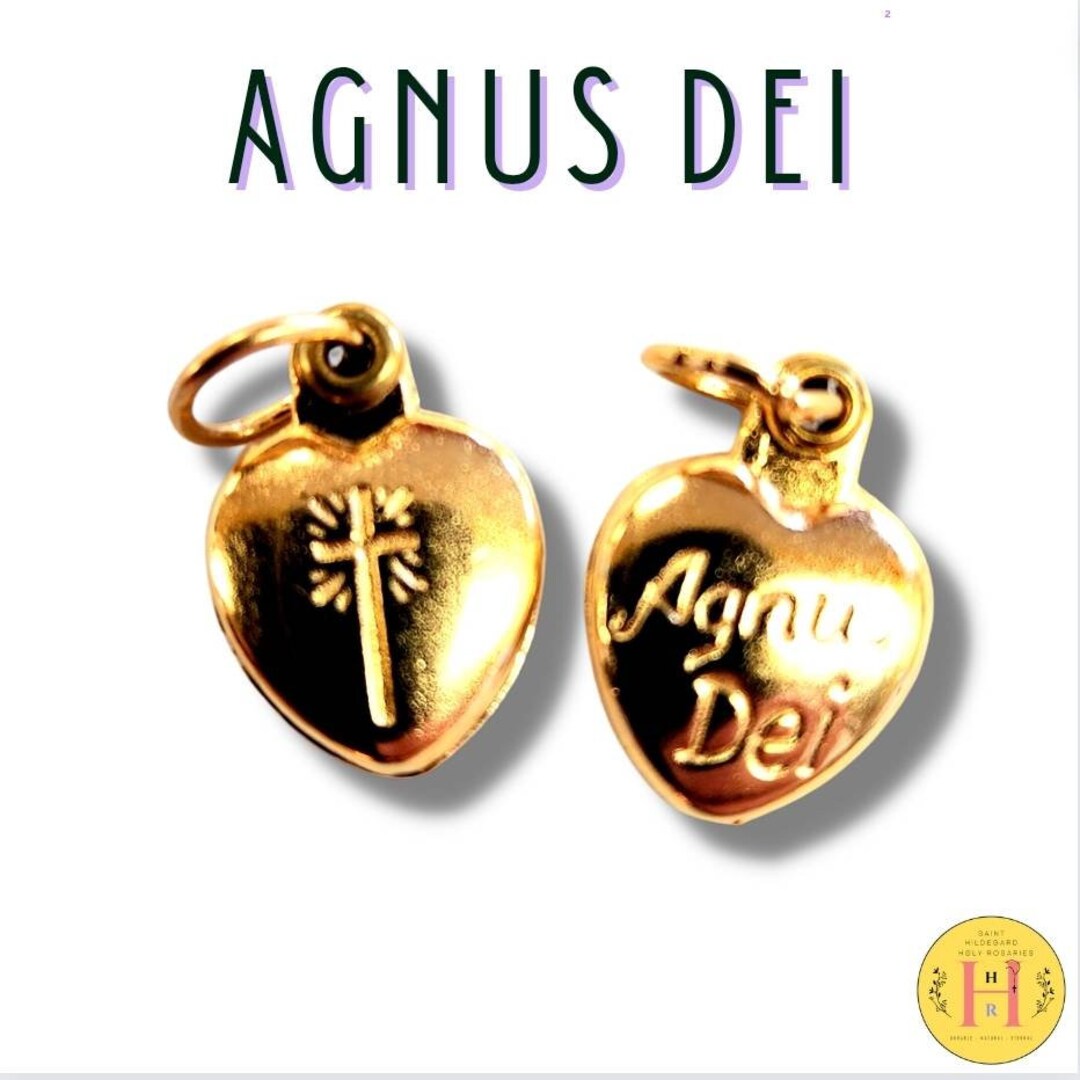 One RARE Agnus Dei Sacramental Gold Rome Wax Pope Relic Vatican