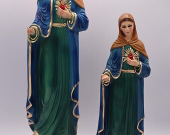 【チョコメルさま】vintage statue ❀ クリアドームと マリアさま Estatua De La Virgen - Llama De Amor - Virgin Mary Statue