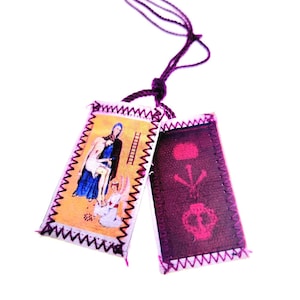 Scapular of Benediction and Protection - End Times - Three days of darkness - purple scapular - sacramentals -Catholic - Marie Julie Jahenny