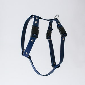 Harness model &quot;Nabucco&quot; - Custom waterproof BioThane dog harness adjustable 3 buckles 25mm