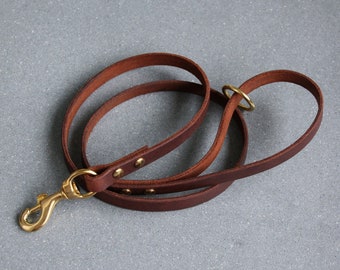 Custom leather dog leash