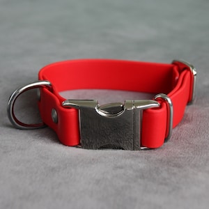 Custom adjustable waterproof BioThane dog collar - 25mm