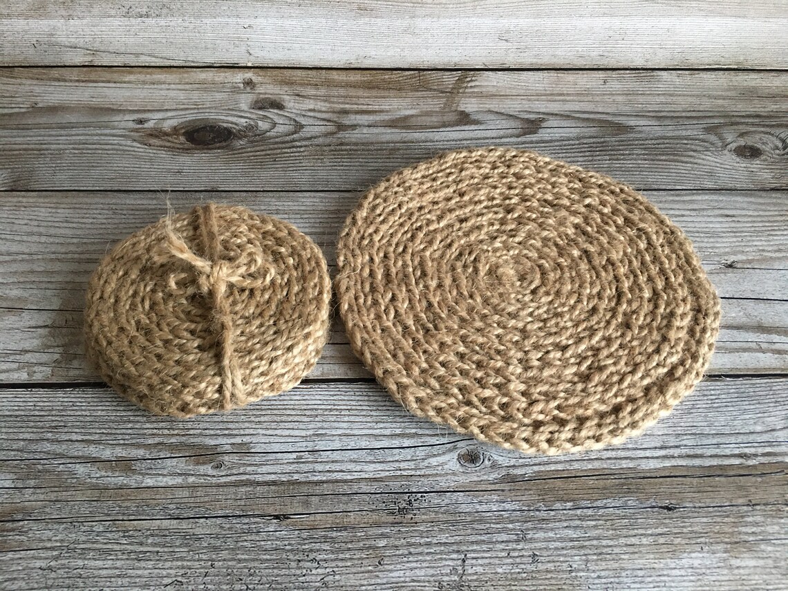 Natural Jute Coasters Round Coasters For Coffee Coasters Tea Etsy