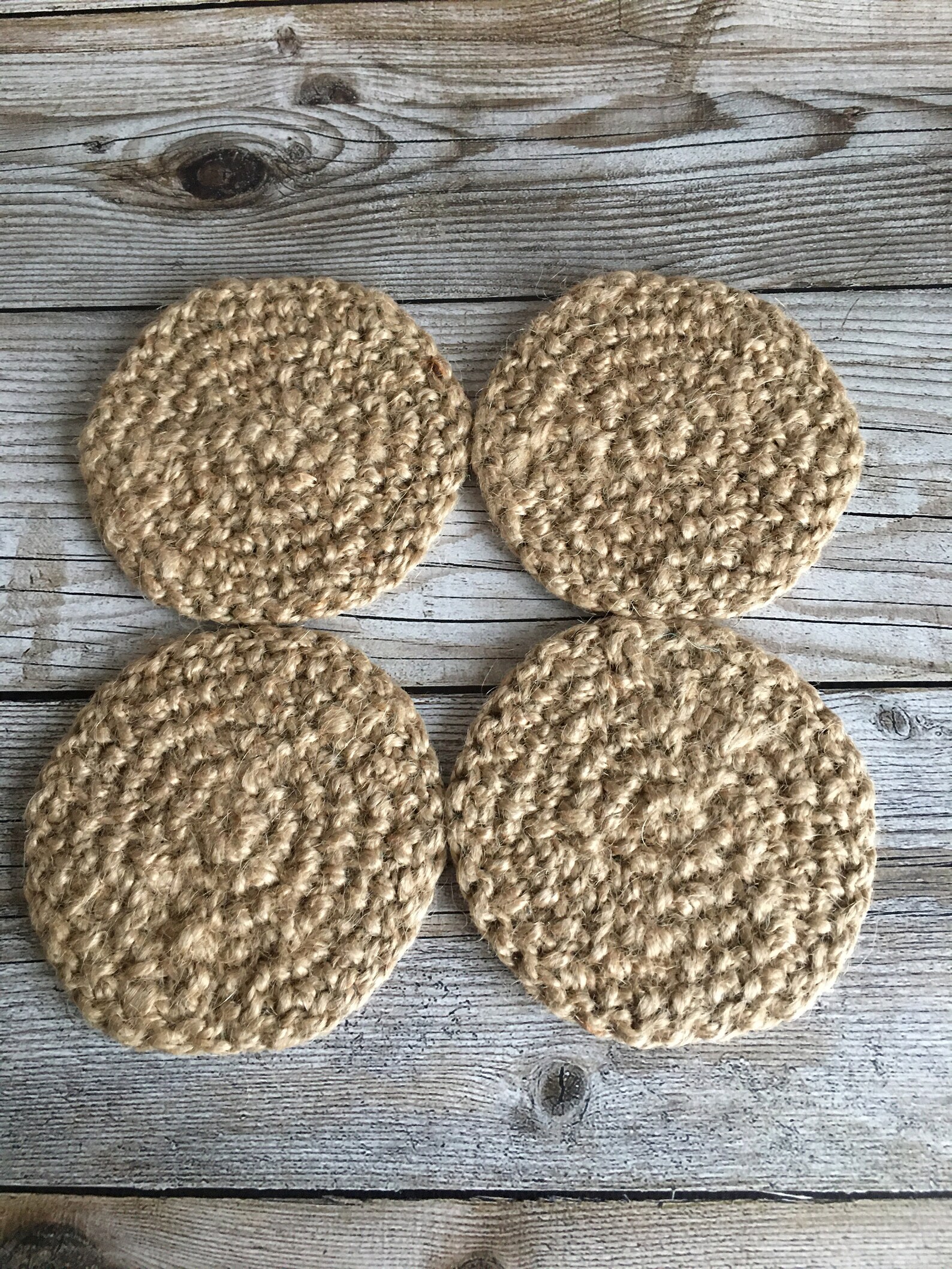 Natural Jute Coasters Round Coasters For Coffee Coasters Tea Etsy