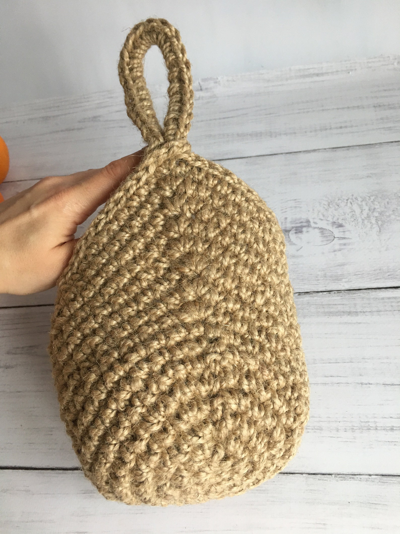 Hanging Basket Plant Basket Jute Drop Jute Storage Crochet Etsy