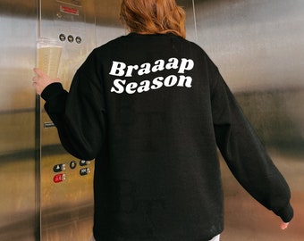 Bluza z kapturem Living that Motocross Life, sezon Braaap, odzież motocyklowa, bluza unisex Gildan