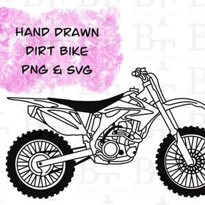 Moto da cross disegnata a mano PNG e SVG, Motocross PNG SVG, Abbigliamento da moto SVG, Racing PNG, Solo download digitale