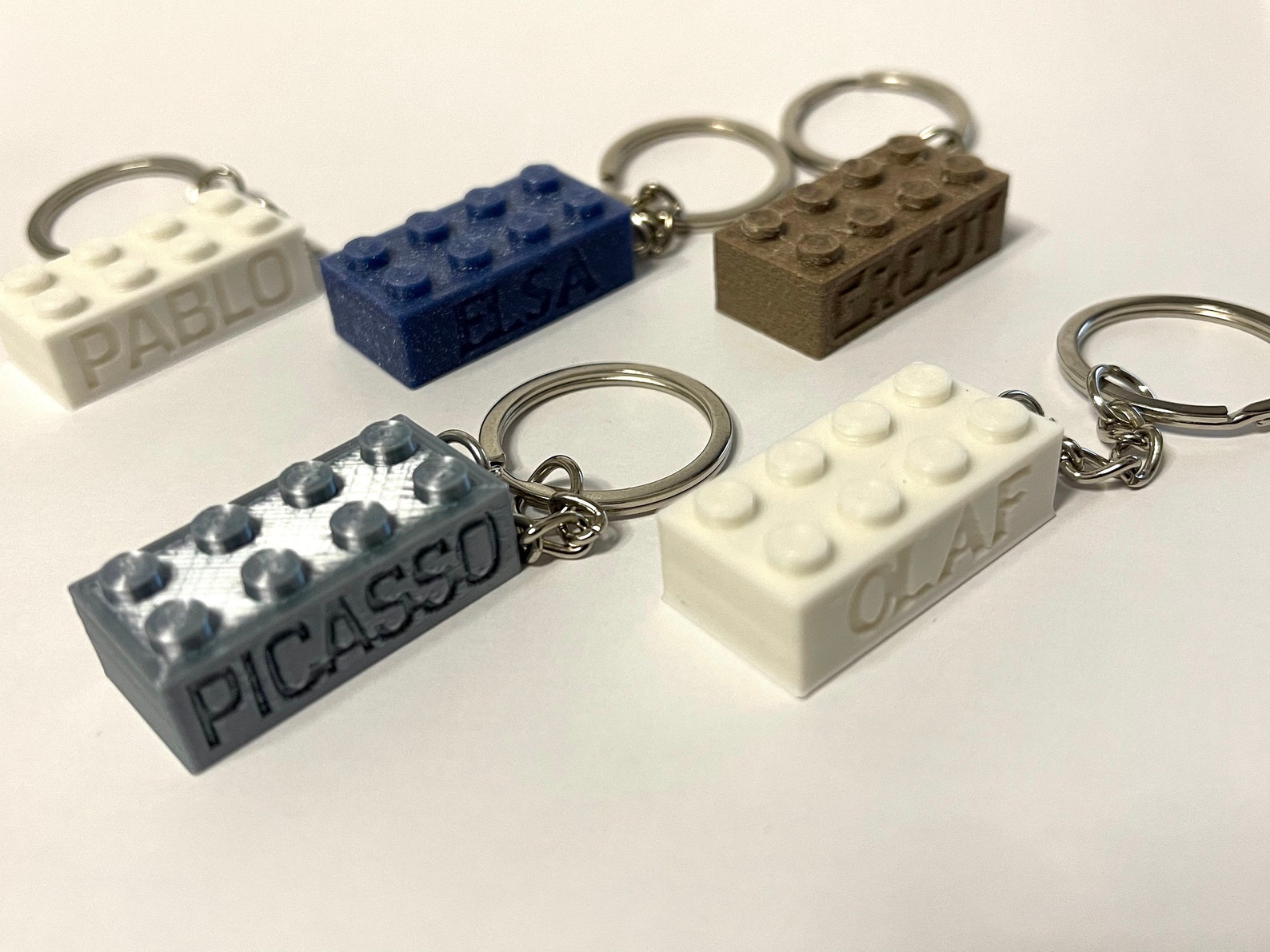Custom Lego 2x4 Brick Embosed Keyring with Name Various Etsy