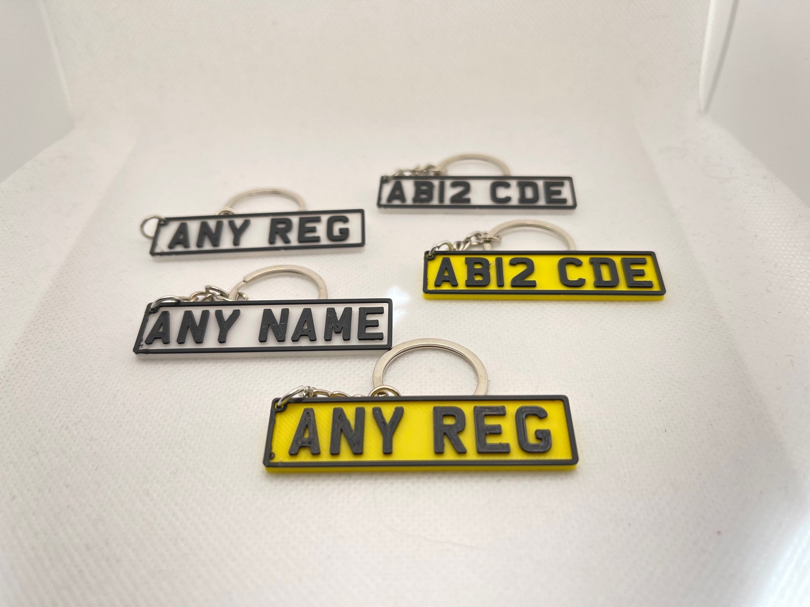UK Number Plate Keyring Keychain Personalised Car Reg New Etsy