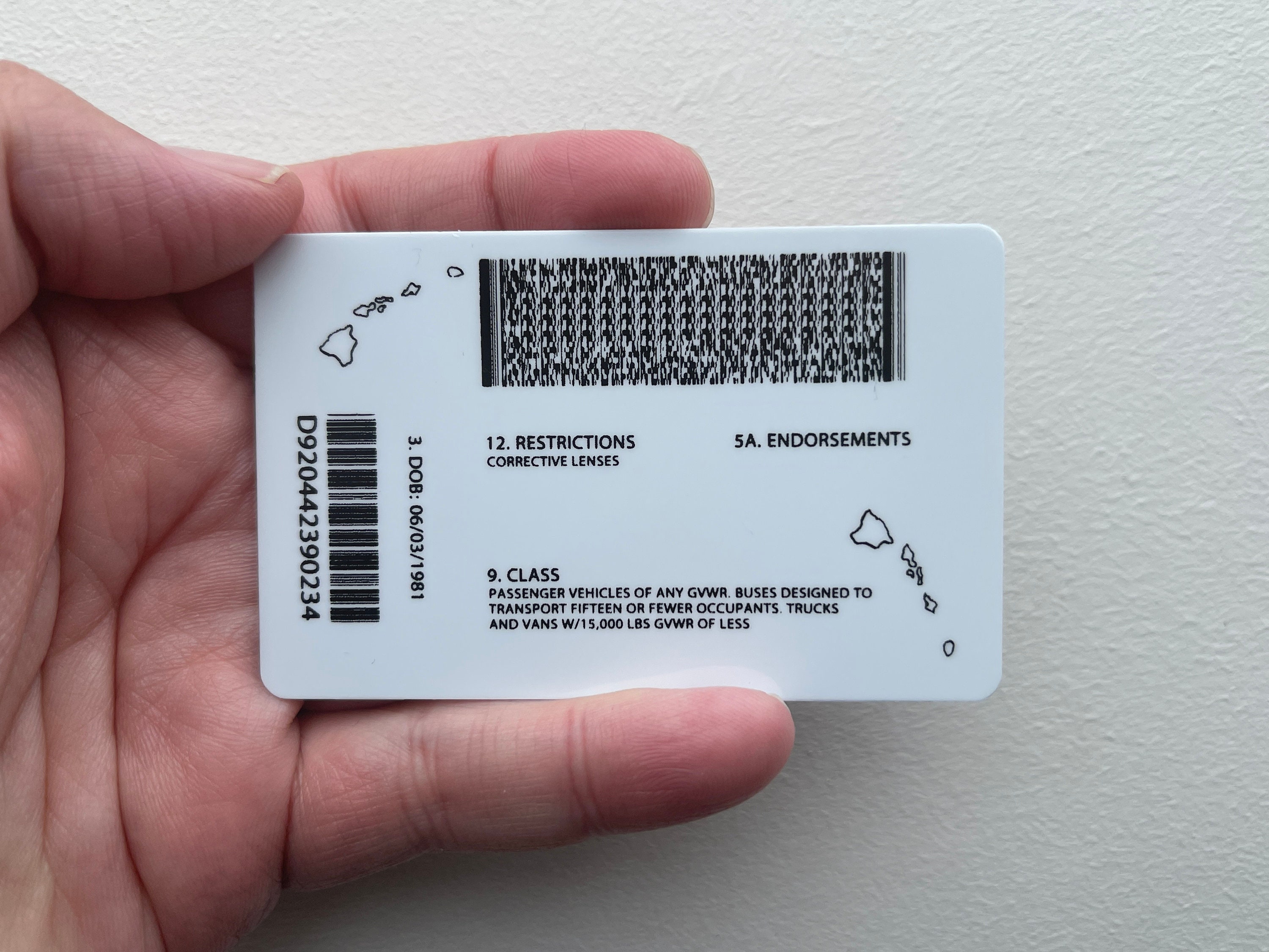 Fake Hawaiin Id Island Outline