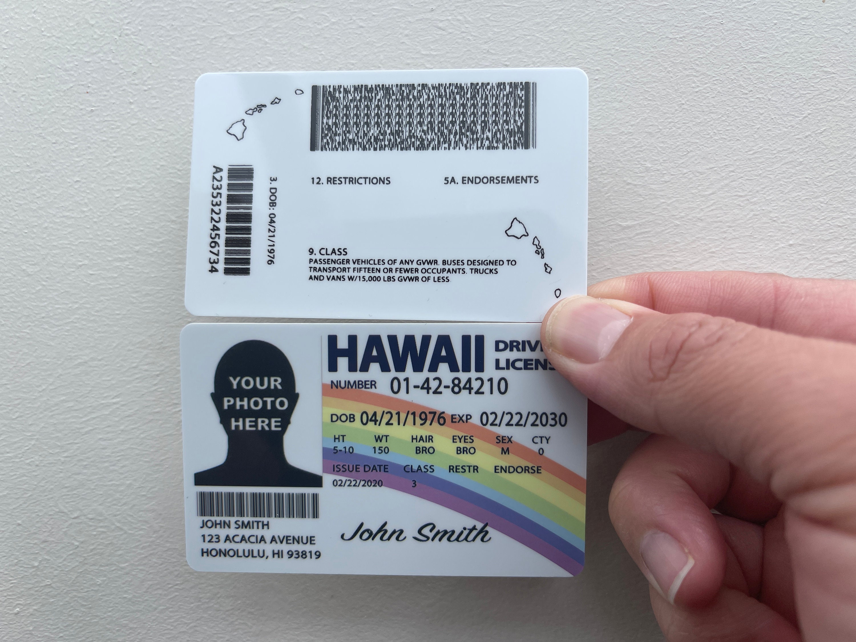 Mclovin Driving License hawaii SUPERBAD Plastic ID Card Etsy Australia