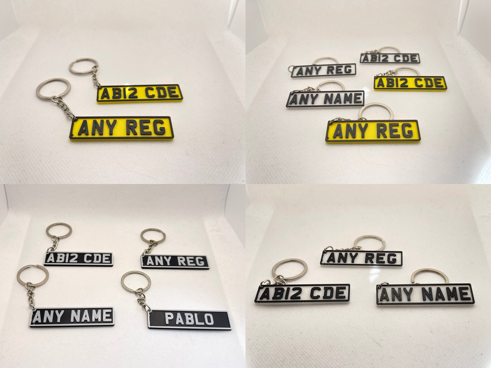 UK Number Plate Keyring Keychain Personalised Car Reg New Etsy