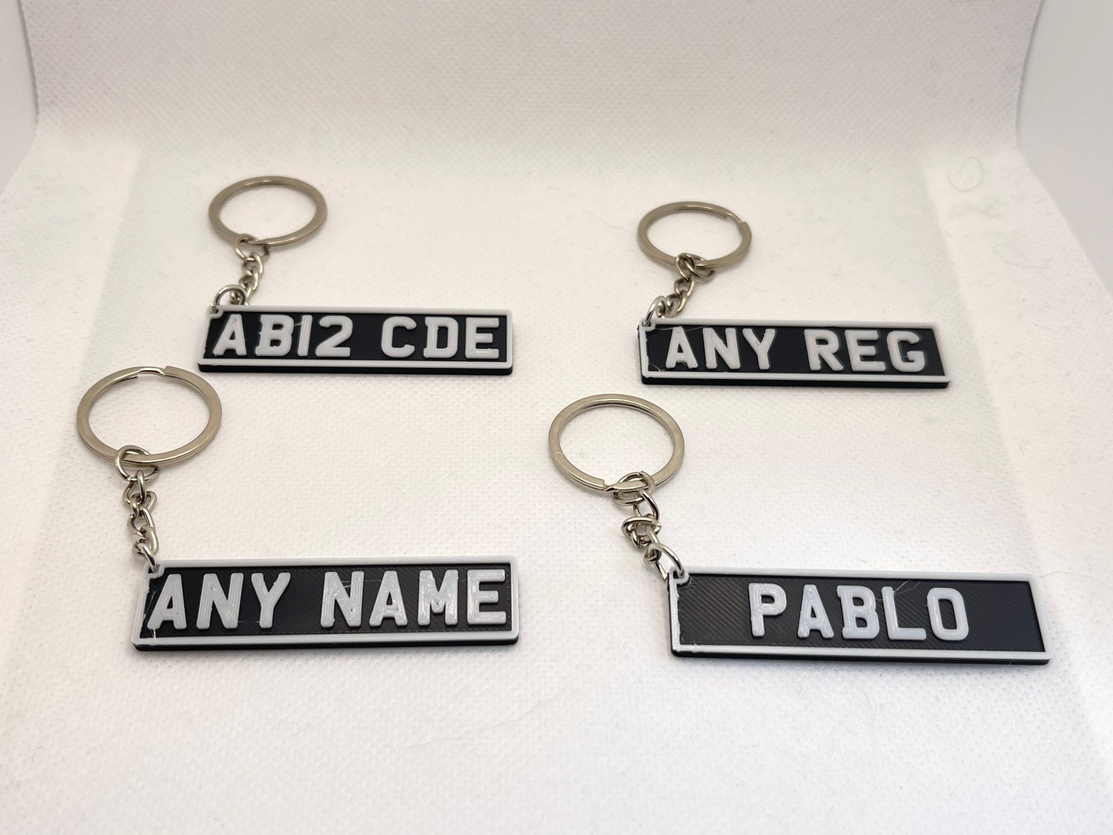 UK Number Plate Keyring Keychain Personalised Car Reg New Etsy