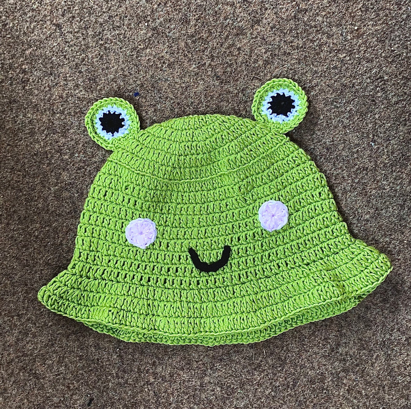 Froggie Bucket Hat Frog Hat Frog Bucket Hat Crochet Frog Etsy