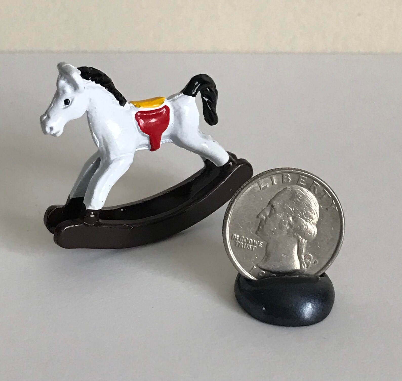 Dollhouse Rocking Horse Miniature Dollhouse 112 Scale Metal Etsy