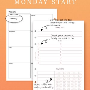 Printable Undated Weekly Planner Weekly Bullet Journal Bujo - Etsy