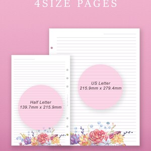 Printable Lined Notebook Planner Lined Template for students | Etsy