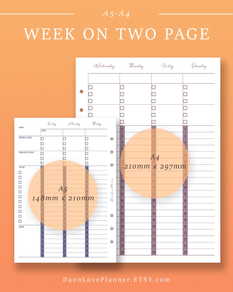 Printable Weekly Planner Time Management Weekly Journal - Etsy