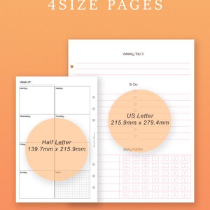 Printable Undated Weekly Planner Weekly Bullet Journal Bujo - Etsy