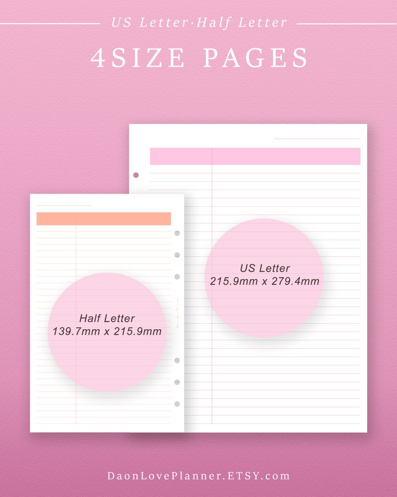 Printable Basic Lined Notebook Planner Lined Template for - Etsy
