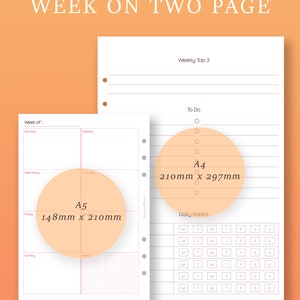 Printable Undated Weekly Planner Weekly Bullet Journal Bujo - Etsy