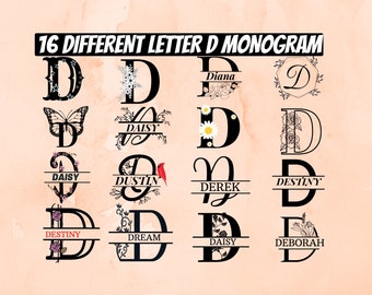 Download Monogram Letter D Etsy