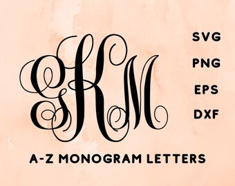 Download Monogram Fonts Svg Etsy