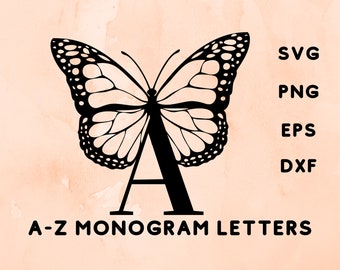 Download Butterfly Monogram Svg Etsy