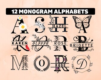 Download Monogram Svg Etsy
