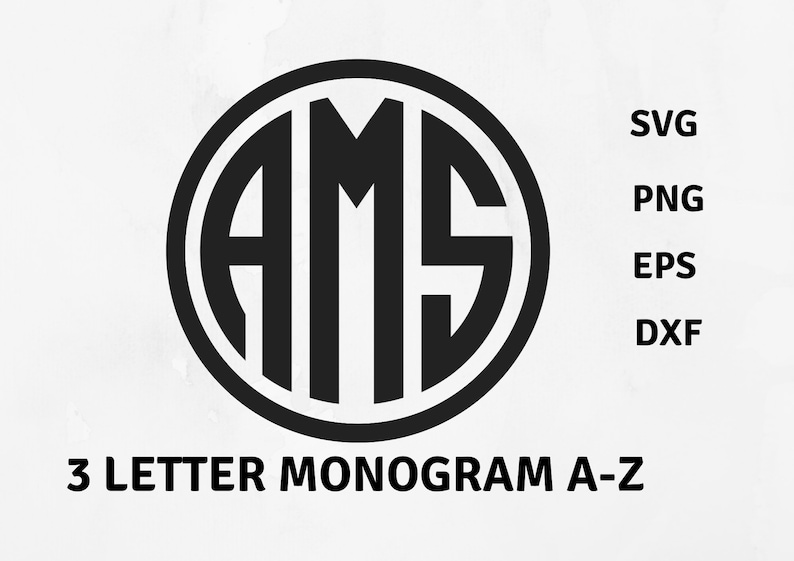 Pu&ograve; includere: Un design di monogramma in bianco e nero con le lettere "AMS" in un cerchio. Il design &egrave; un monogramma a 3 lettere, e le lettere sono in un carattere grassetto, sans-serif.
