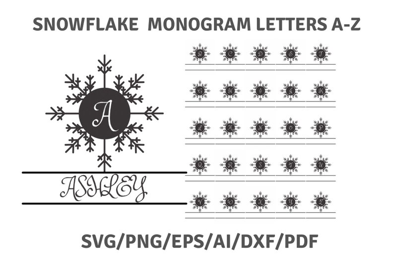 Free Free Snowflake Monogram Svg Free