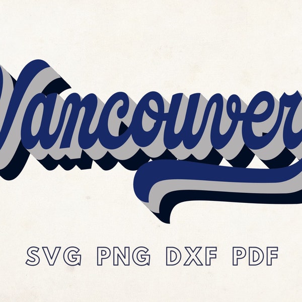 Vancouver Svg, Retro Vancouver tshirt svg, Vancouver Stencil, Vancouver gifts, Vancouver Template, Vancouver sticker svg, Canada svg, hockey