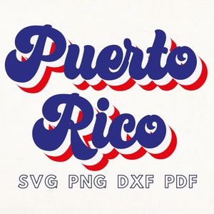 Puerto Rico Retro Font Svg, Puerto Rico Template, Puerto Rico Stencil Svg, Design Tshirt Svg, Puerto Rico gifts, Sublimation, Printable