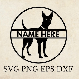 German Pincher Svg, Dog Wall Art, German Pincher Template, Personalized German Pincher Stencil, Laser Cut File, Name Here Svg, Pet gifts