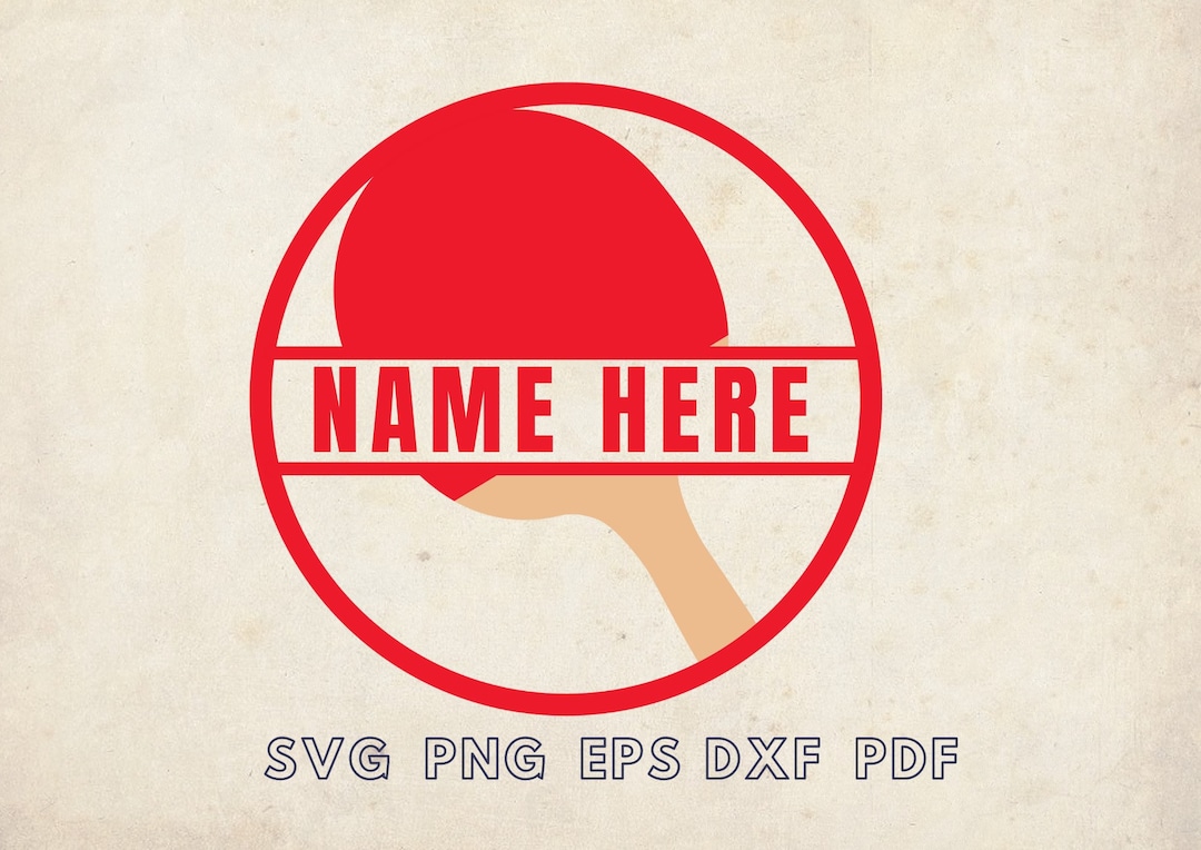 Ping Pong Paddle Svg Racquet Svg Laser Cut File Table Etsy