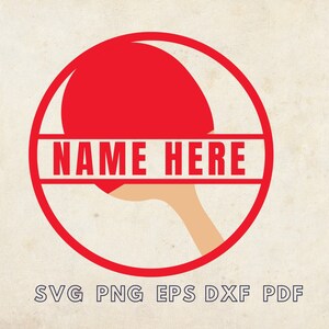 Ping Pong Paddel svg, Schläger svg, Laser geschnittene Datei, Tischtennis Vorlage svg, Tischtennisschläger Wandkunst, Ping pong Schablone, Ping pong Bild