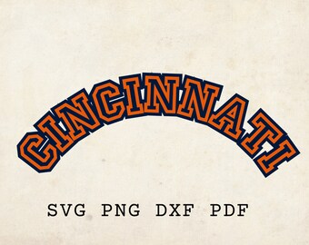 Cincinnati Svg, Varsity Cincinnati camiseta svg, Cincinnati Stencil, regalos de Cincinnati, Plantilla de Cincinnati, Sublimate de Cincinnati, Fútbol