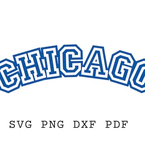 Chicago SVG, Chicago Tshirt svg, Chicago Schablone, Chicago Geschenke, Chicago Template, Chicago Patch, Chicago Sublimate, Baseball, Varsity