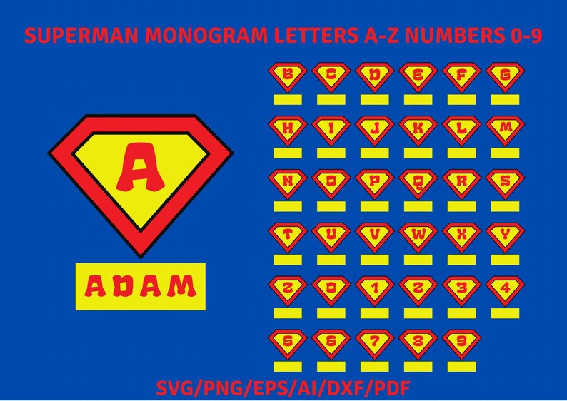 Download Superman Monogram Svg Files For Cricut Monogram Bundle Set Monogram Alphabet With Frame Clip Art Art Collectibles Delage Com Br