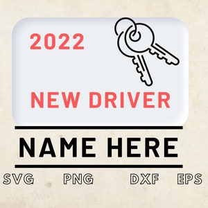 Rijbewijs SVG, nieuwe bestuurder SVG, laser gesneden bestand, rijbewijs sjabloon SVG, aangepast rijbewijs, naam op rijbewijs,