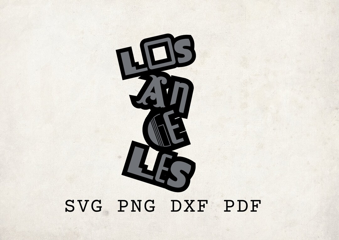 Los Angeles Wall Art Svg LA Png Los Angeles Stencil Los Etsy